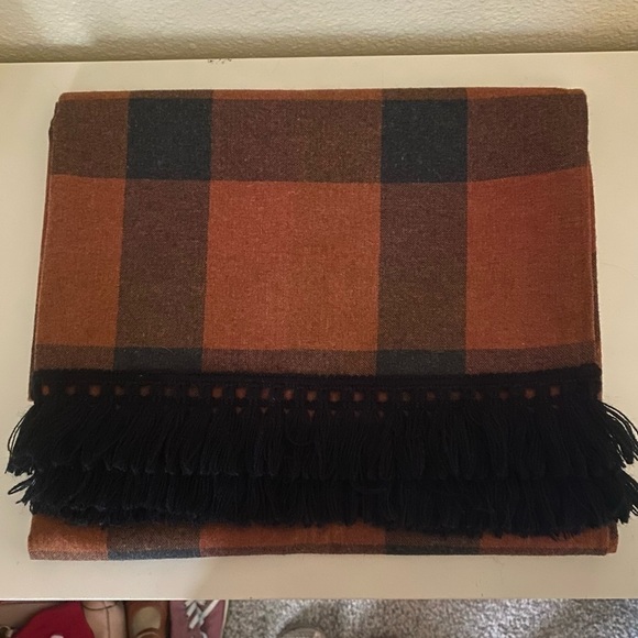 Vintage Plaid Wool Shawl Wrap Robbie Sport Large - Picture 7 of 7